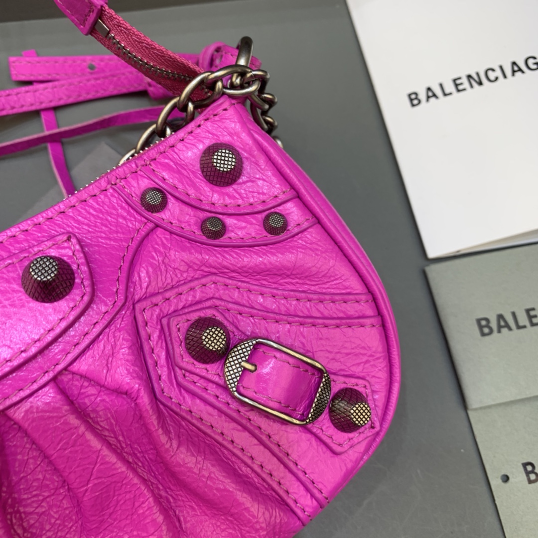 Balenciaga Le Cagole Mini Bag With Chain Shoulder Bag Peach